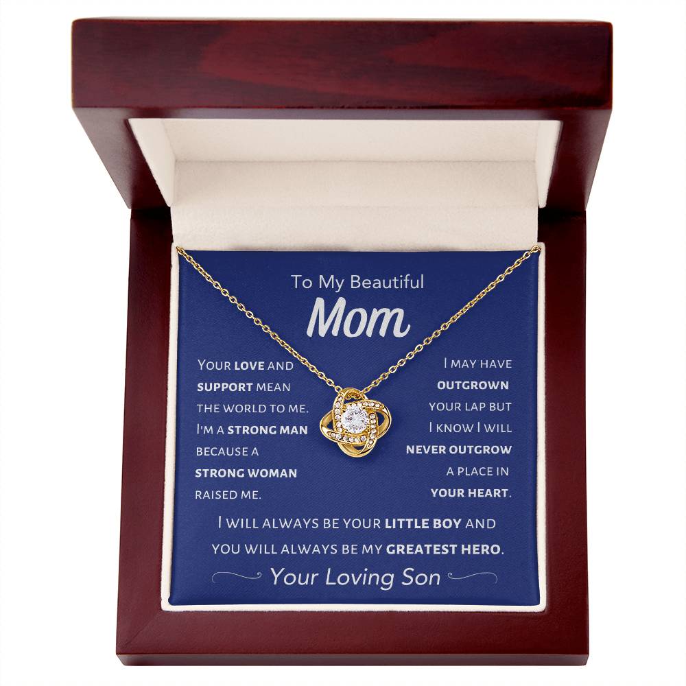 Mom - My Greatest Hero - Navy Blue - Gift for Mom From Son