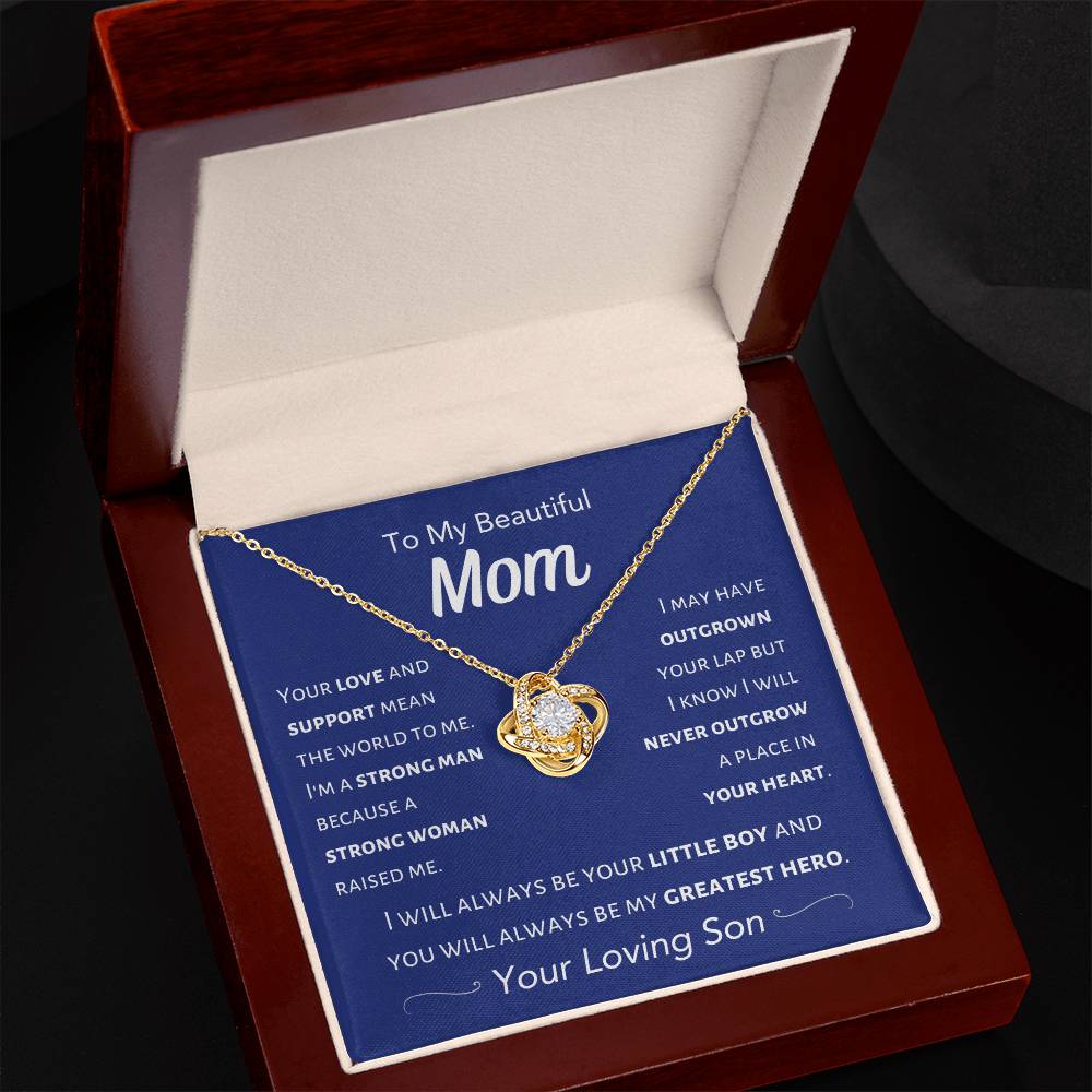 Mom - My Greatest Hero - Navy Blue - Gift for Mom From Son