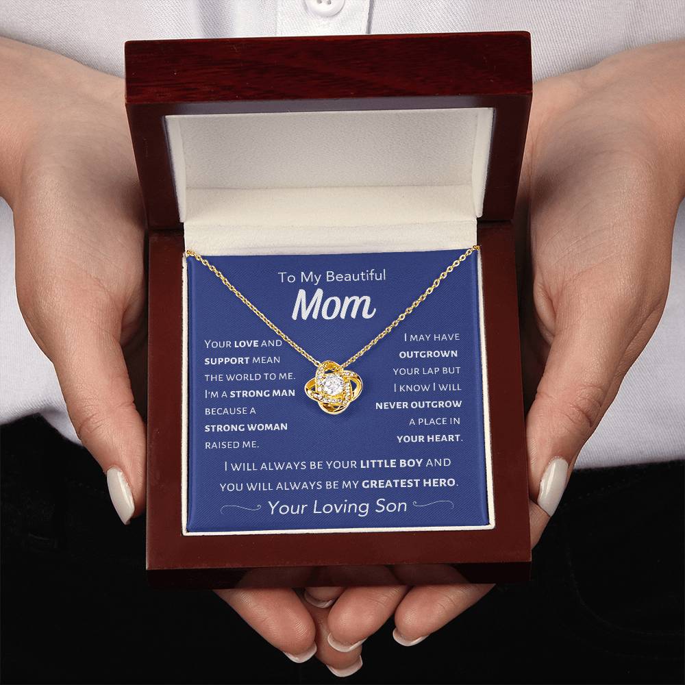 Mom - My Greatest Hero - Navy Blue - Gift for Mom From Son