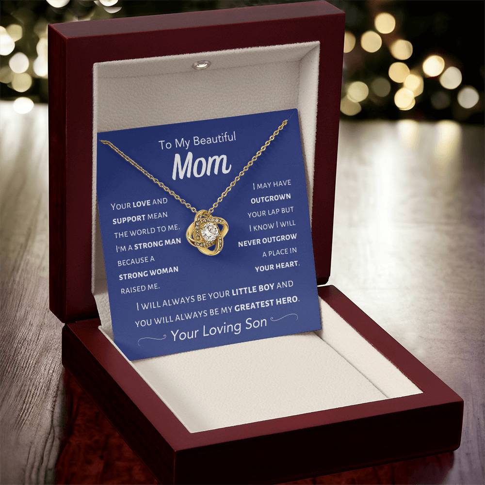 Mom - My Greatest Hero - Navy Blue - Gift for Mom From Son