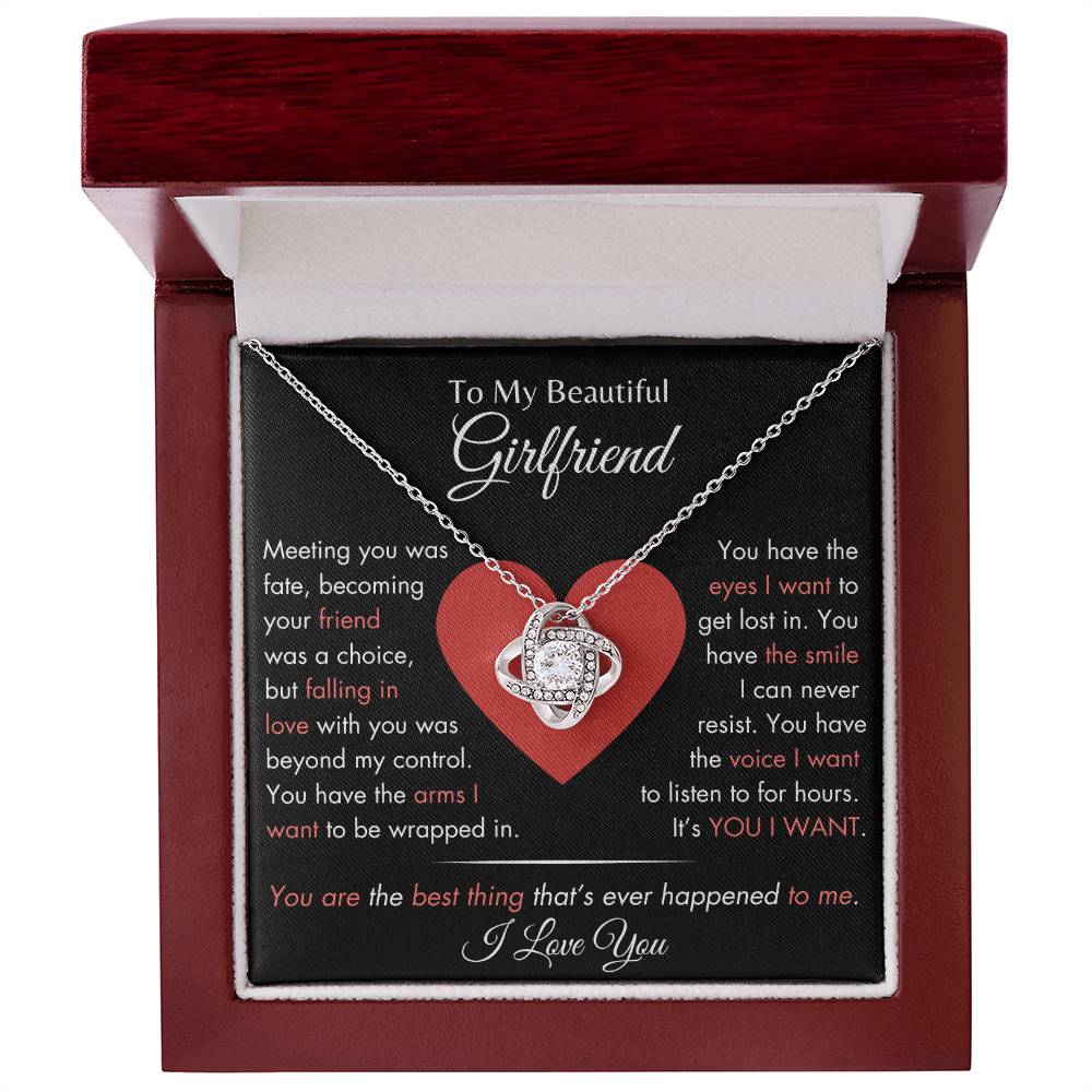 Girlfriend - It's You I Want - Love Knot Necklace - Dearly Loved Designs