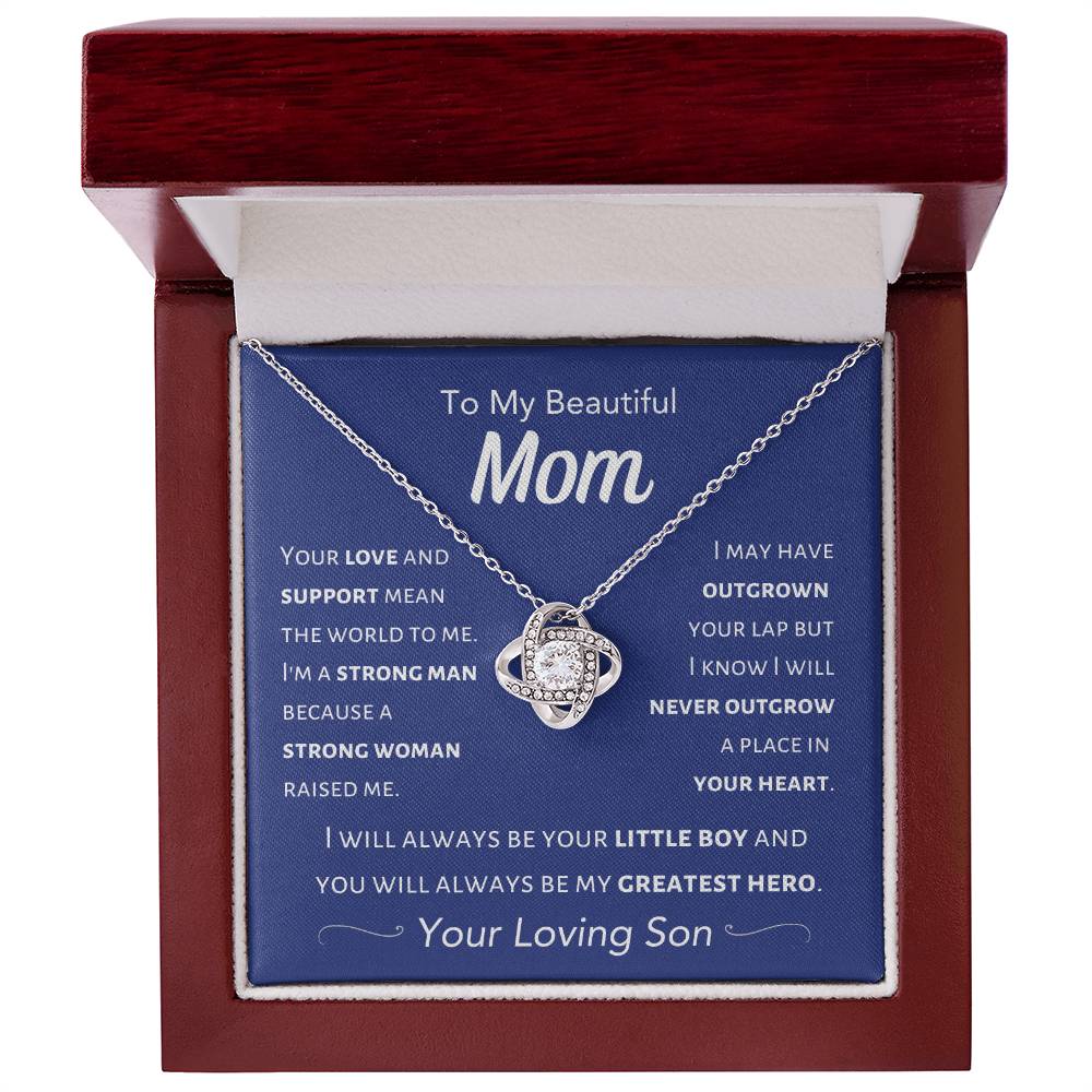 Mom - My Greatest Hero - Navy Blue - Gift for Mom From Son