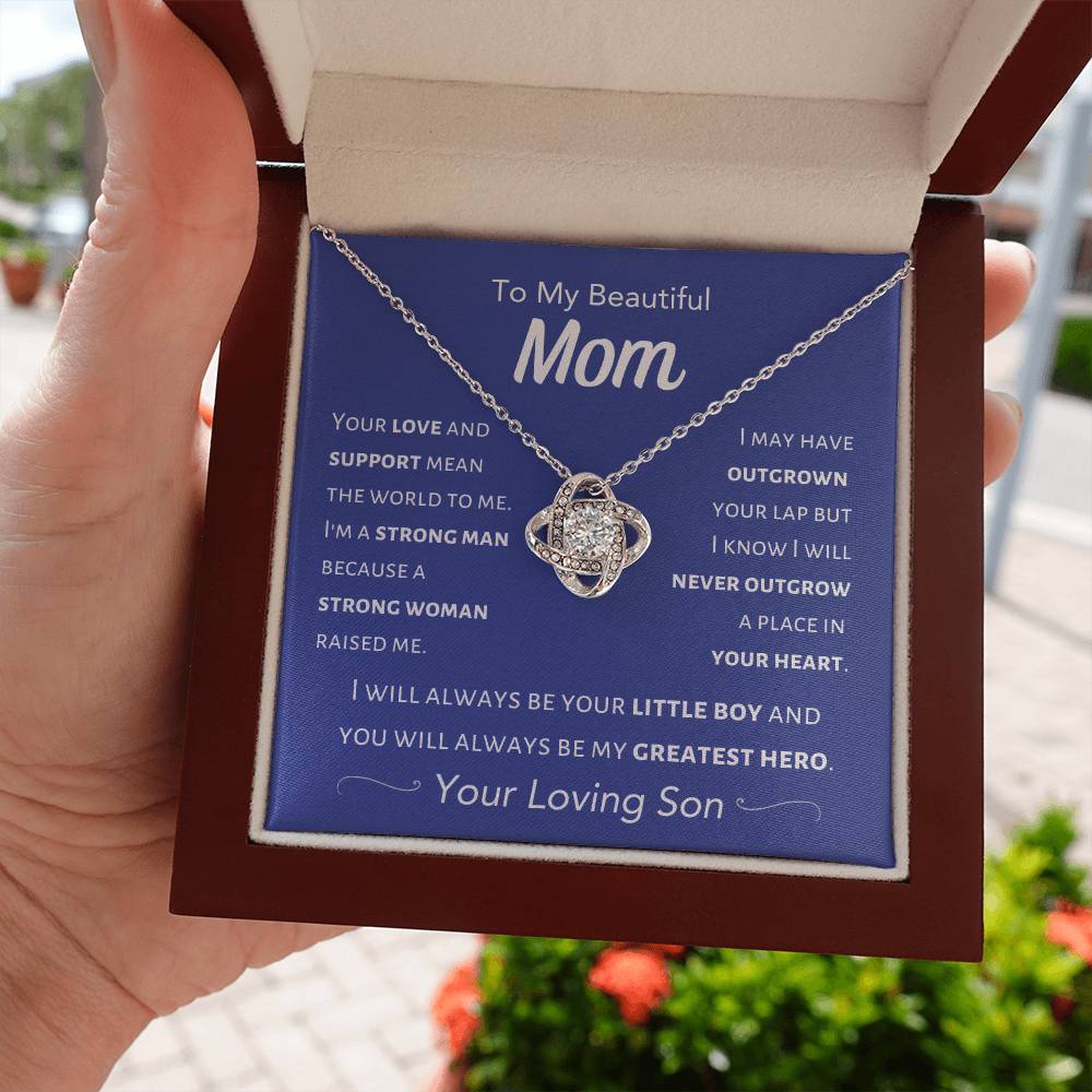 Mom - My Greatest Hero - Navy Blue - Gift for Mom From Son