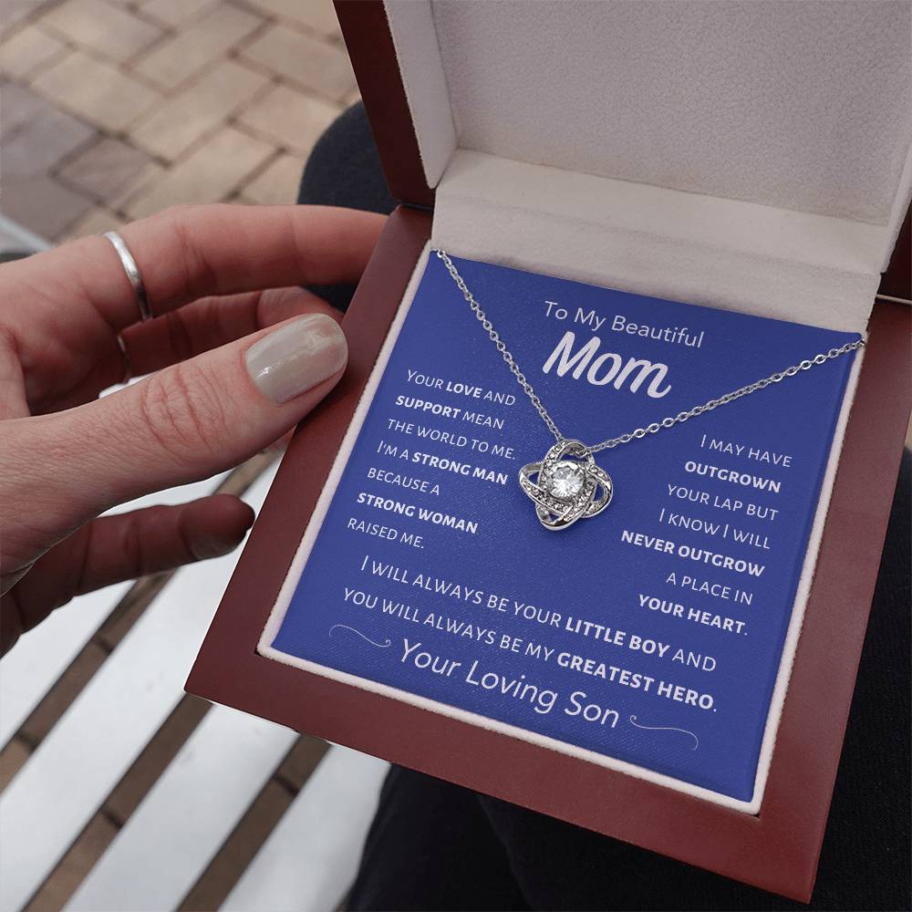 Mom - My Greatest Hero - Navy Blue - Gift for Mom From Son