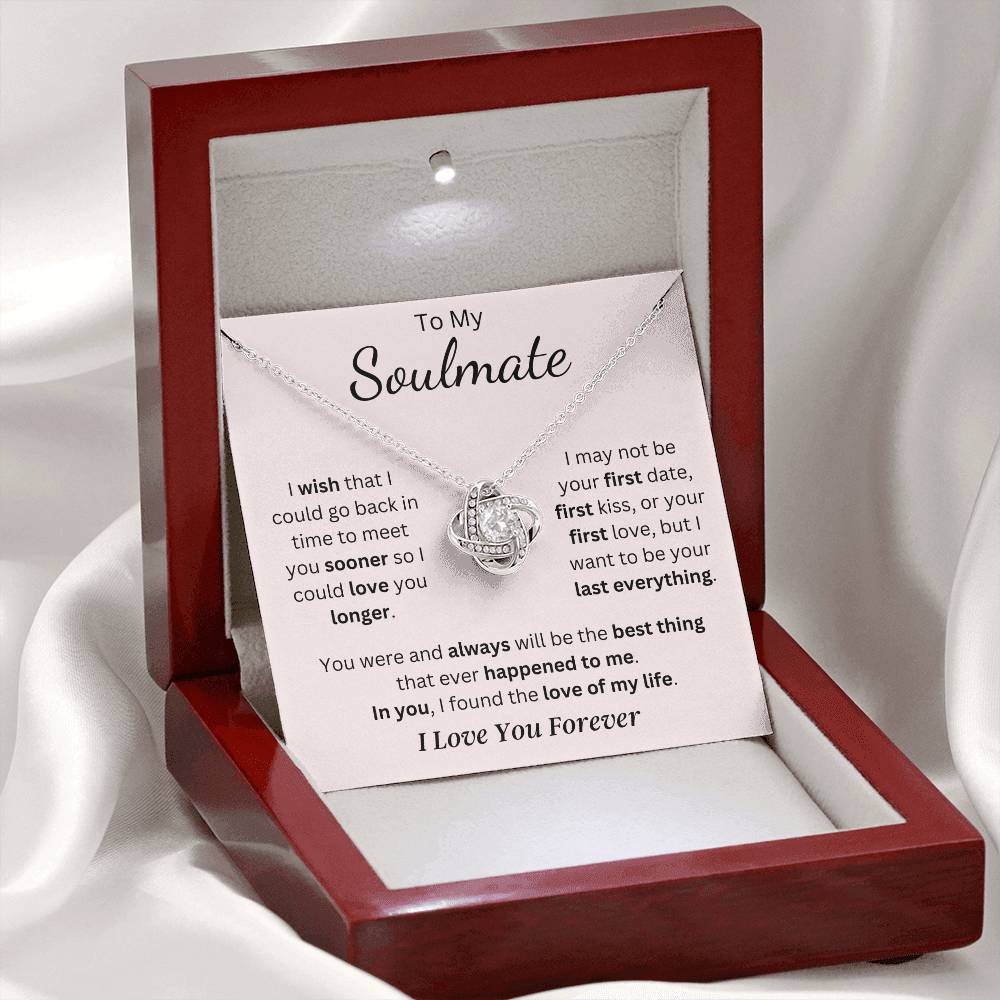 Soulmate - I Found the Love of my Life - Love Knot Necklace