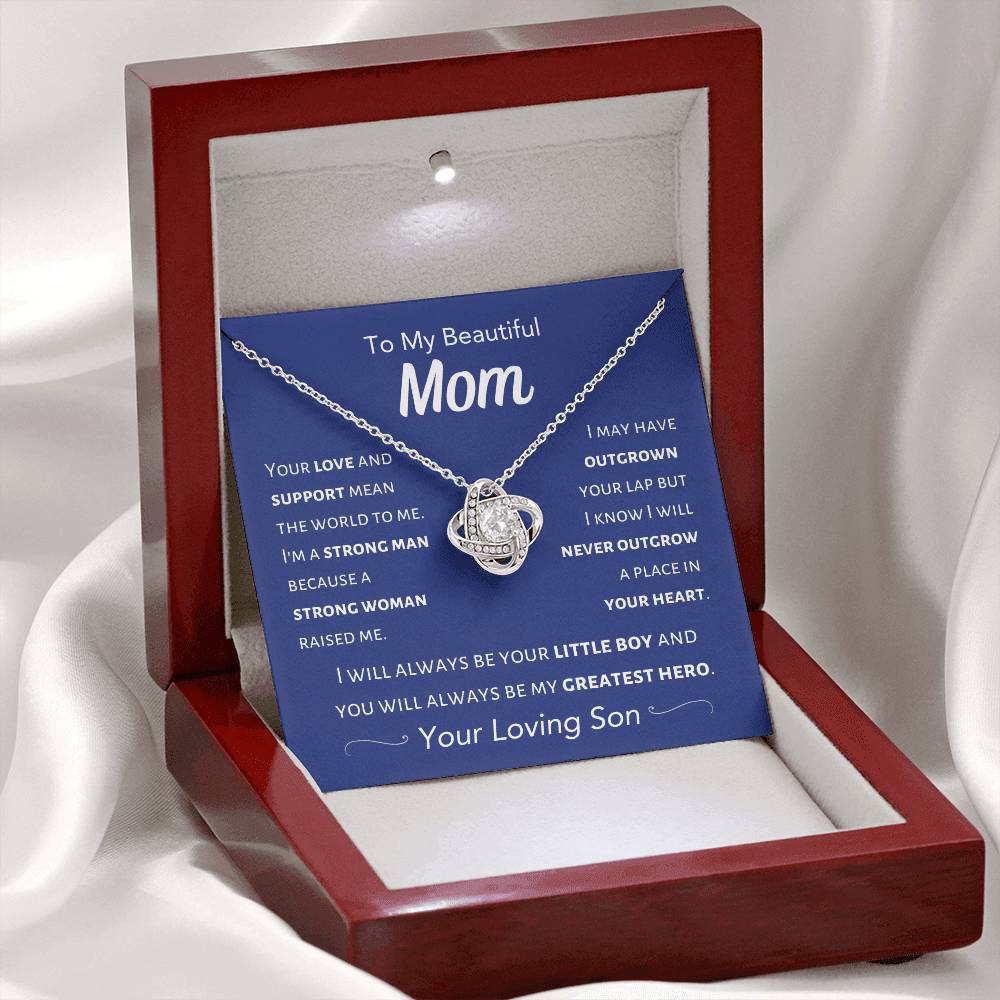 Mom - My Greatest Hero - Navy Blue - Gift for Mom From Son