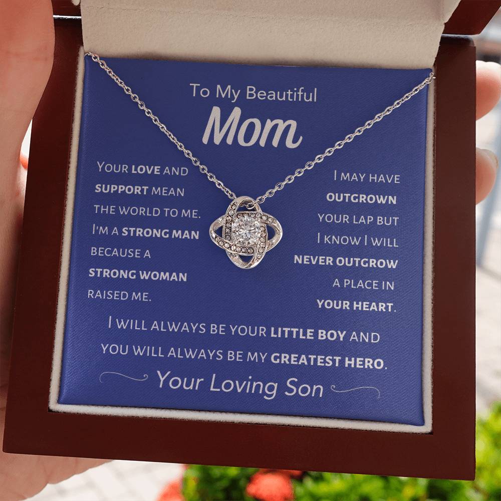 Mom - My Greatest Hero - Navy Blue - Gift for Mom From Son