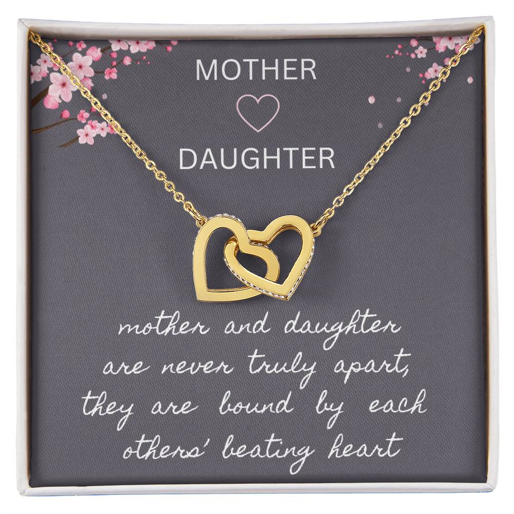 Mother & Daughter - Never Truly Apart - Interlocking Hearts Necklace - Dearly Loved Designs