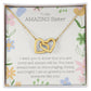 Sister - Interlocking Hearts Necklace - Dearly Loved Designs