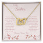 To My Sister - Interlocking Heart Necklace - Dearly Loved Designs