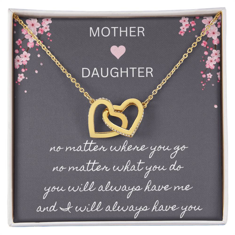 Mother & Daughter - No Matter What - Interlocking Hearts Necklace - Dearly Loved Designs