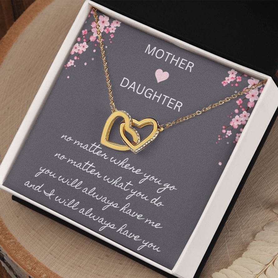 Mother & Daughter - No Matter What - Interlocking Hearts Necklace - Dearly Loved Designs