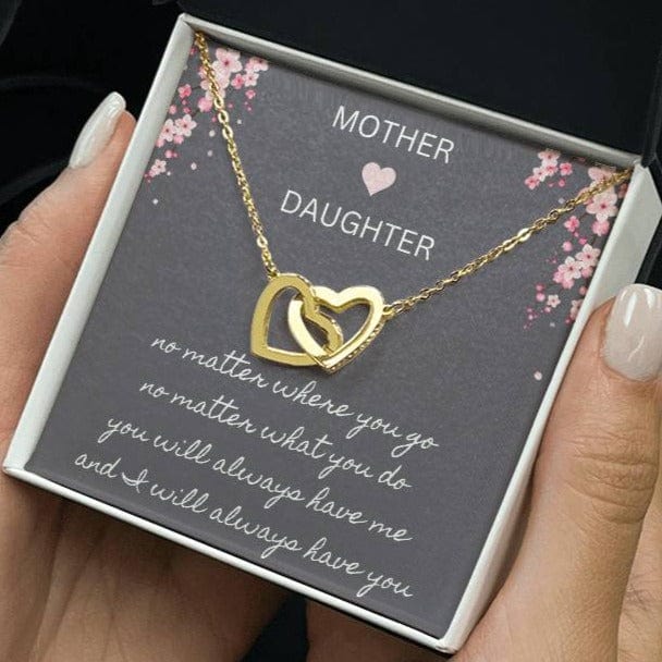 Mother & Daughter - No Matter What - Interlocking Hearts Necklace - Dearly Loved Designs