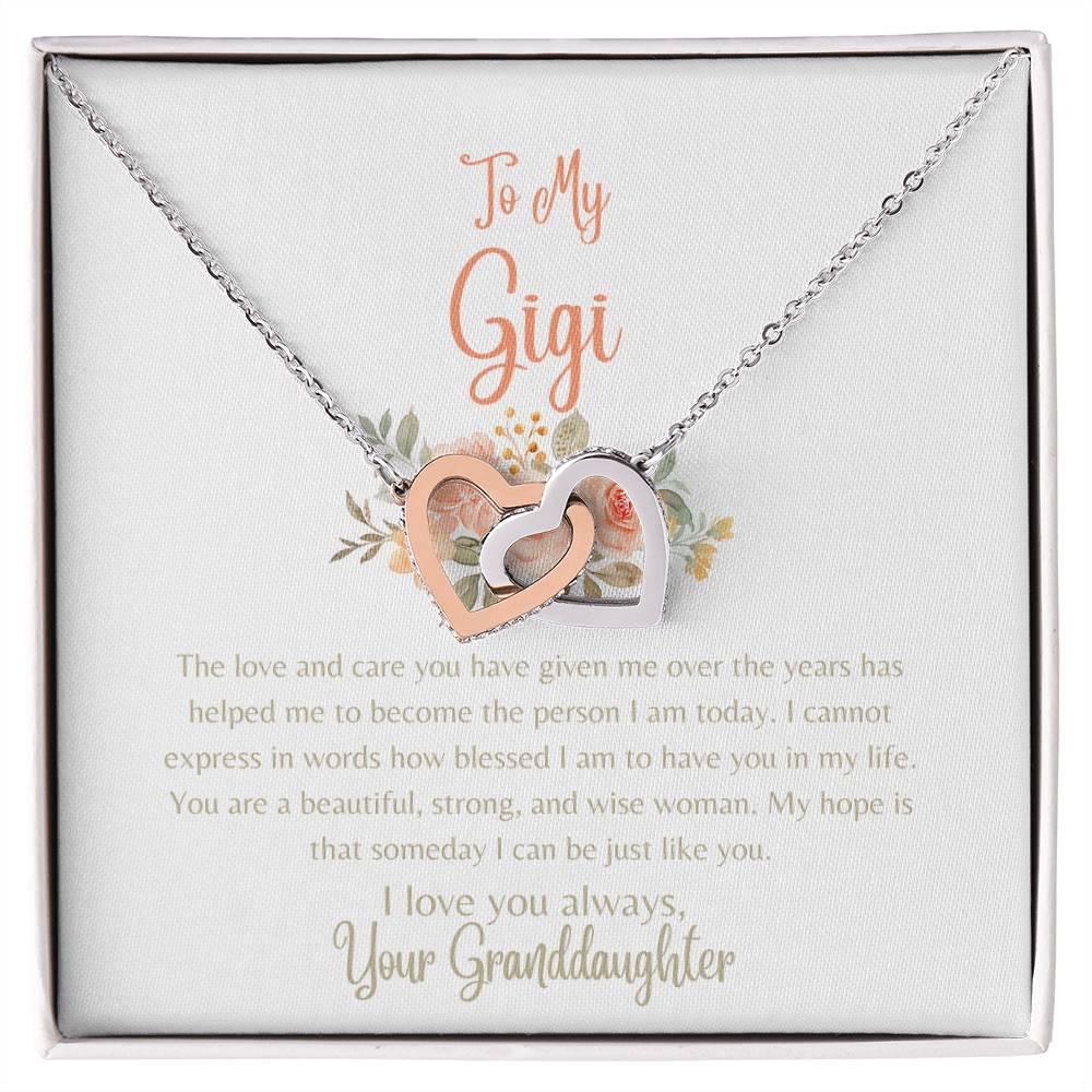 To My Gigi - Interlocking Hearts Necklace - Dearly Loved Designs