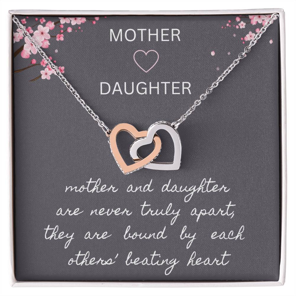 Mother & Daughter - Never Truly Apart - Interlocking Hearts Necklace - Dearly Loved Designs