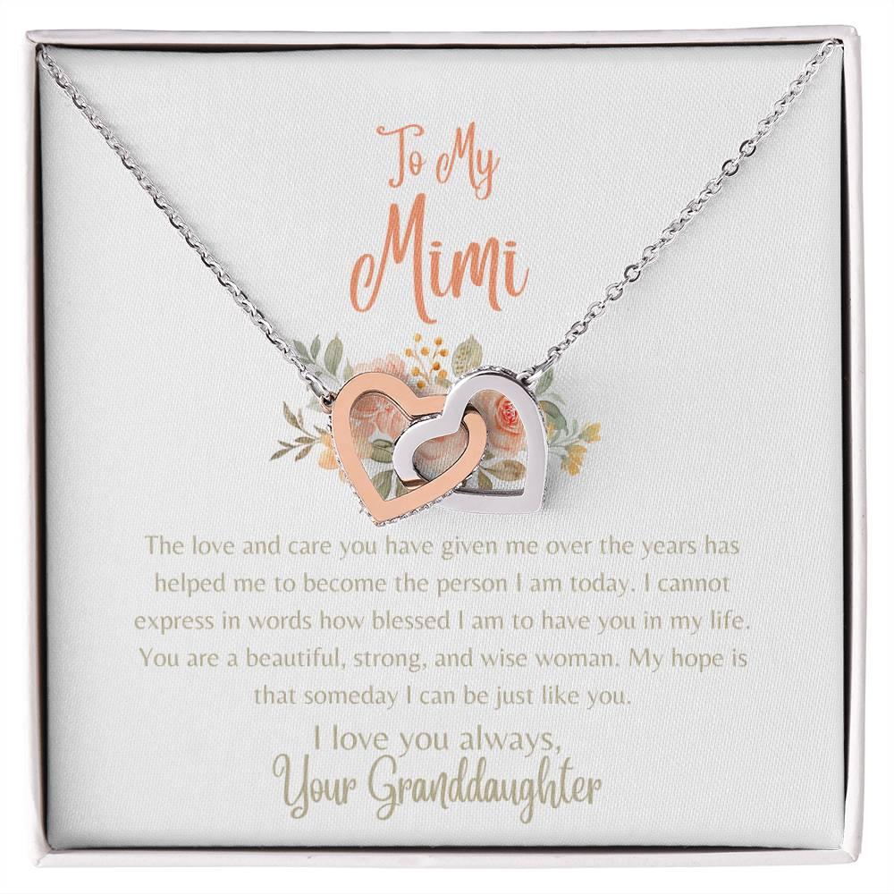 To My Mimi - Interlocking Hearts Necklace - Dearly Loved Designs