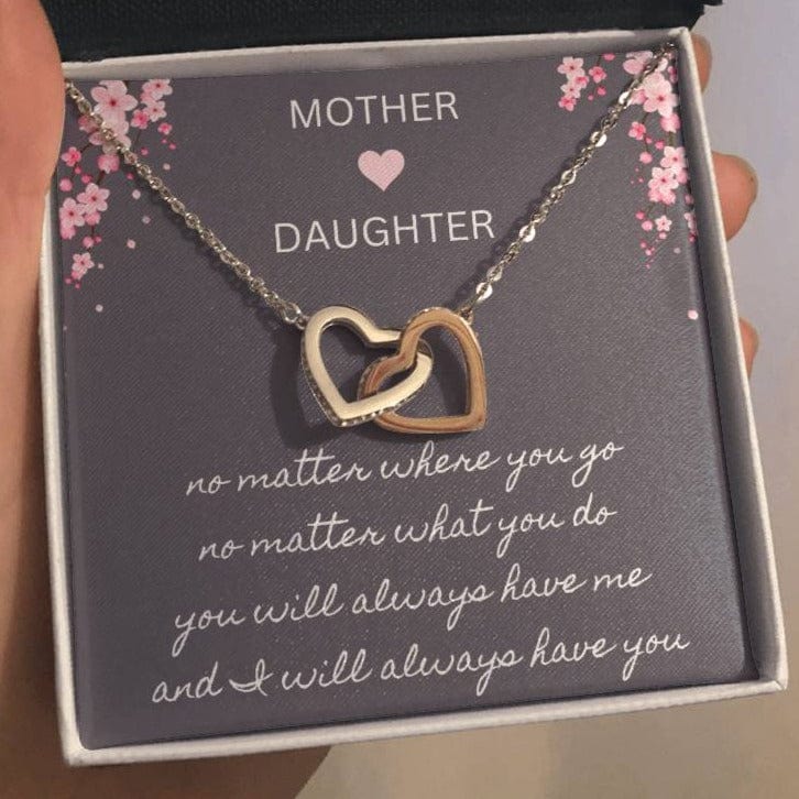 Mother & Daughter - No Matter What - Interlocking Hearts Necklace - Dearly Loved Designs