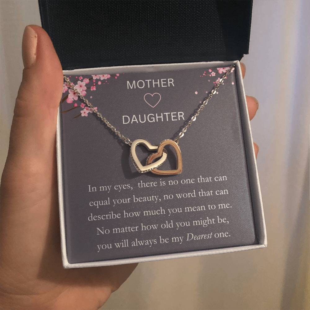 Mother & Daughter - Dearest One - Interlocking Hearts Necklace - Dearly Loved Designs