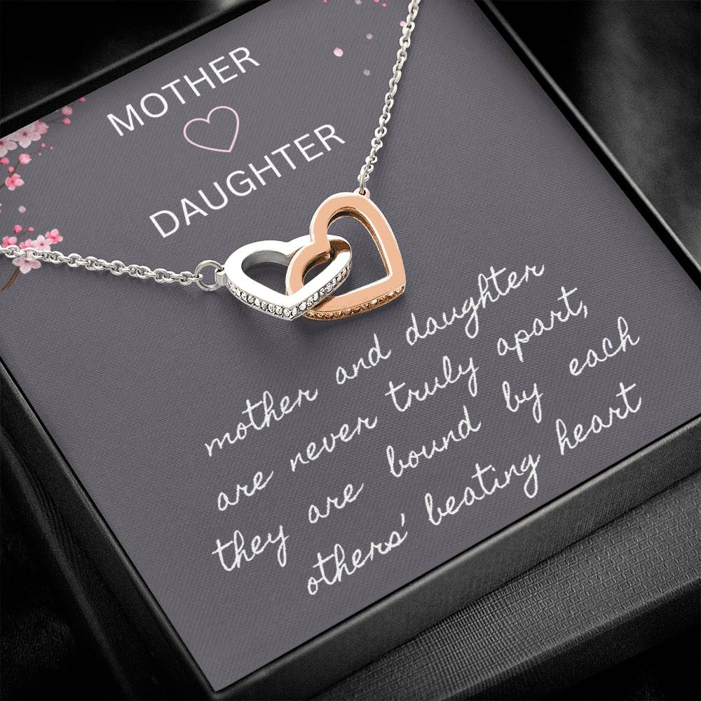 Mother & Daughter - Never Truly Apart - Interlocking Hearts Necklace - Dearly Loved Designs