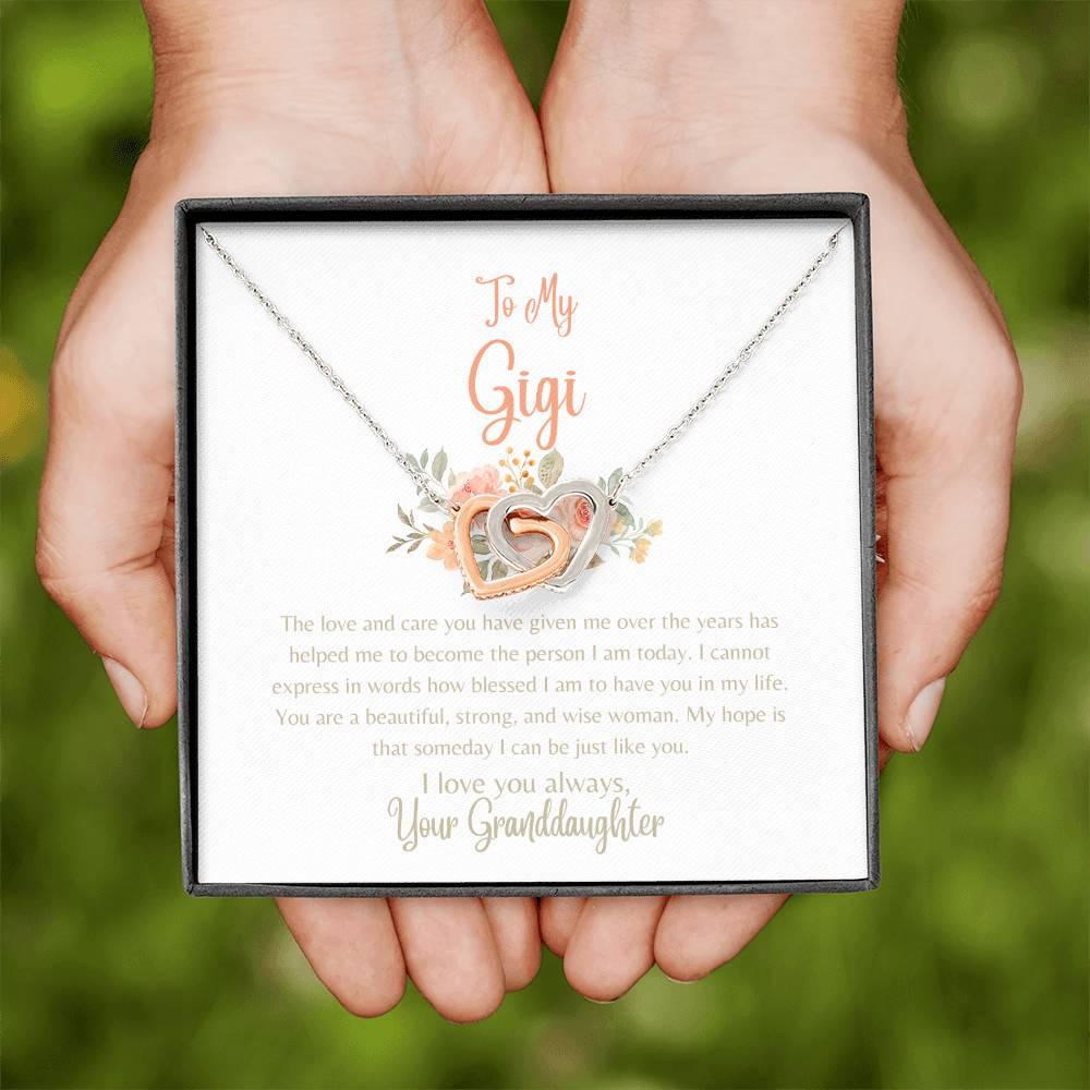 To My Gigi - Interlocking Hearts Necklace - Dearly Loved Designs