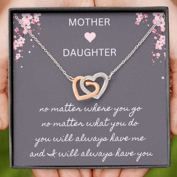 Mother & Daughter - No Matter What - Interlocking Hearts Necklace - Dearly Loved Designs