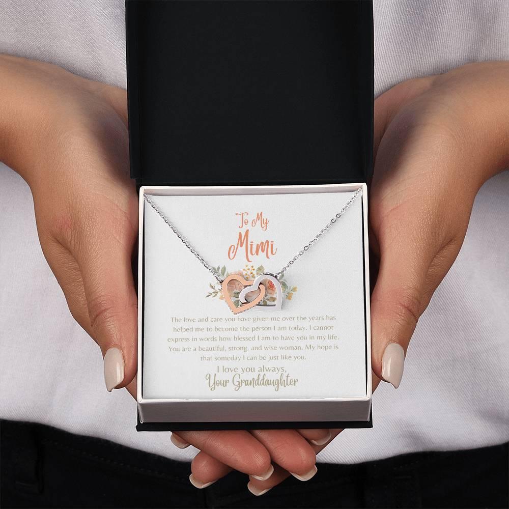 To My Mimi - Interlocking Hearts Necklace - Dearly Loved Designs