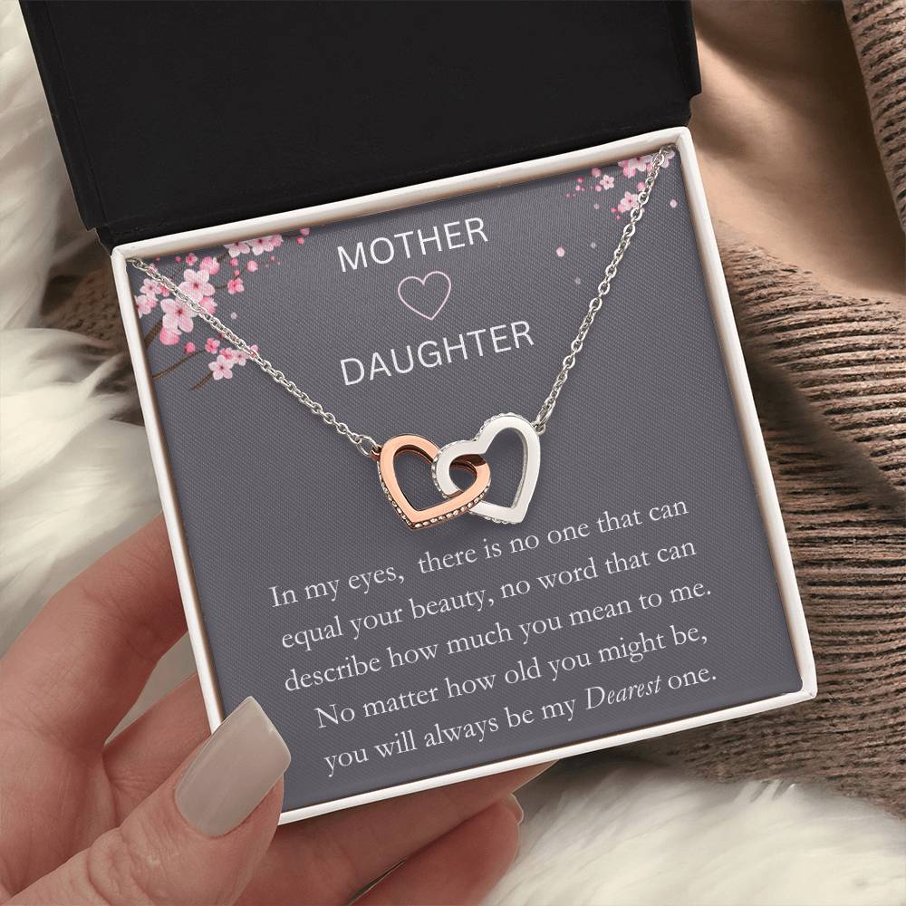 Mother & Daughter - Dearest One - Interlocking Hearts Necklace - Dearly Loved Designs