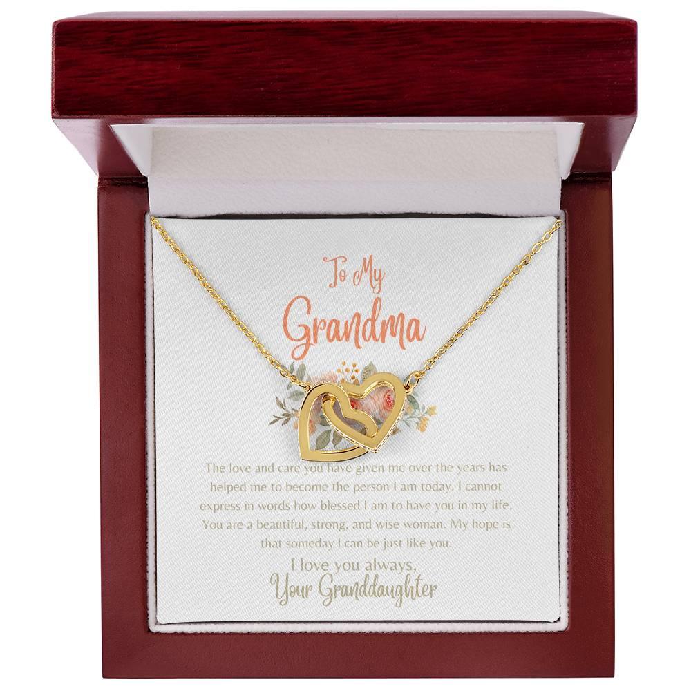 To My Grandma - Interlocking Hearts Necklace - Dearly Loved Designs