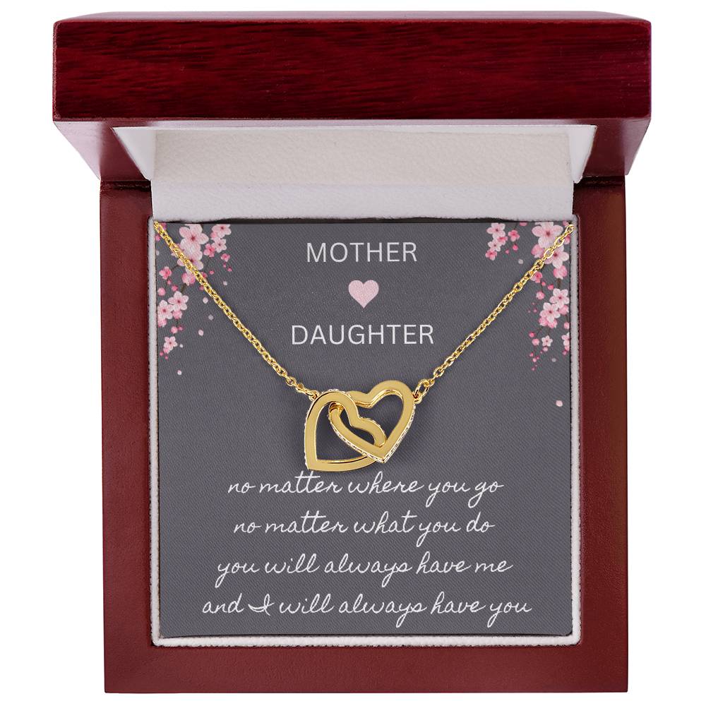 Mother & Daughter - No Matter What - Interlocking Hearts Necklace - Dearly Loved Designs