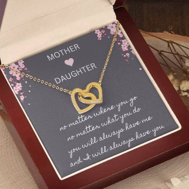 Mother & Daughter - No Matter What - Interlocking Hearts Necklace - Dearly Loved Designs