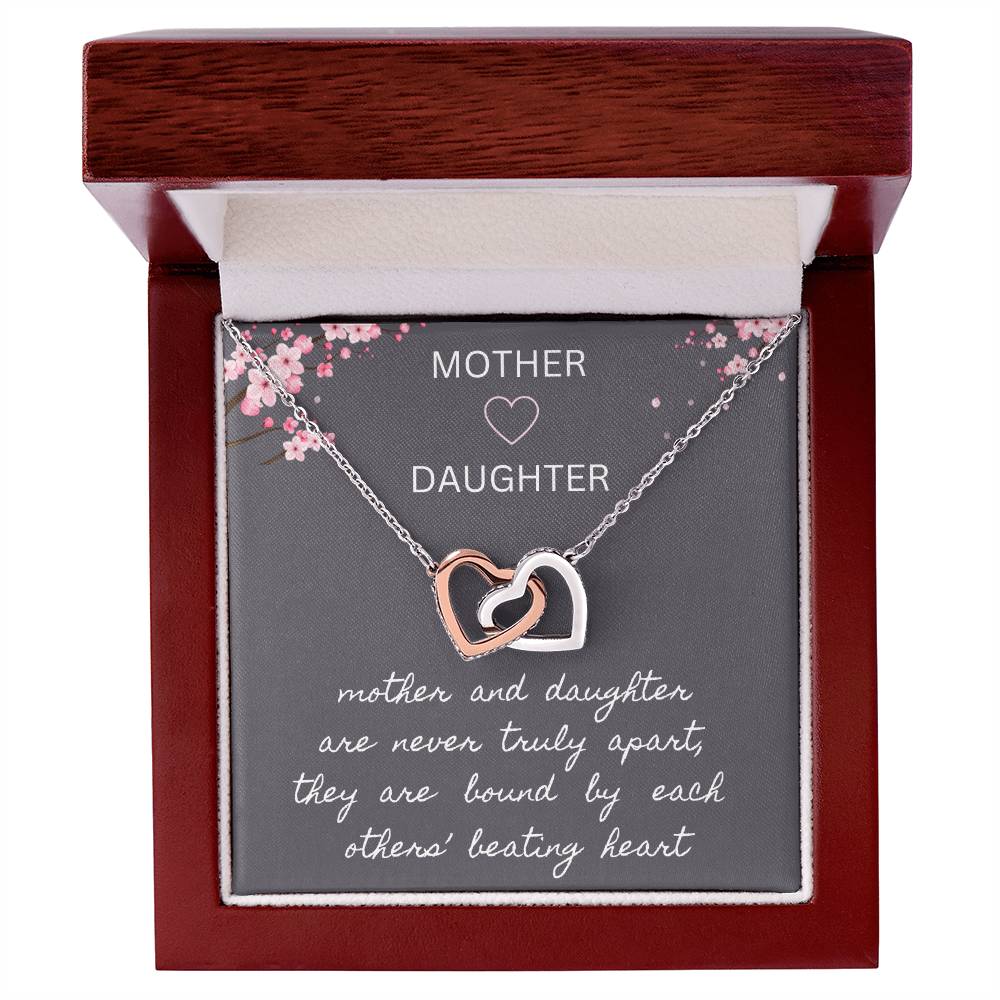 Mother & Daughter - Never Truly Apart - Interlocking Hearts Necklace - Dearly Loved Designs