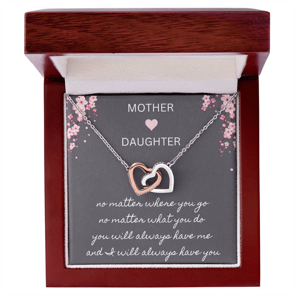 Mother & Daughter - No Matter What - Interlocking Hearts Necklace - Dearly Loved Designs