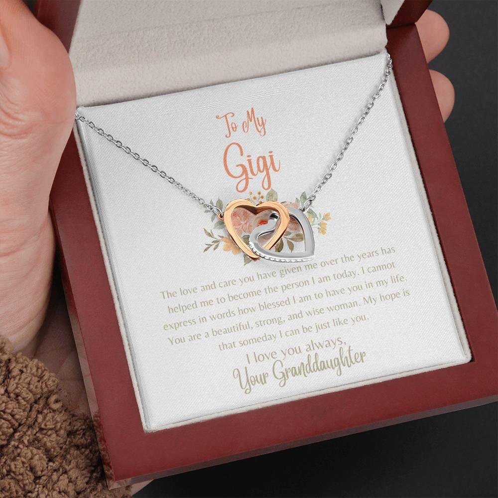 To My Gigi - Interlocking Hearts Necklace - Dearly Loved Designs