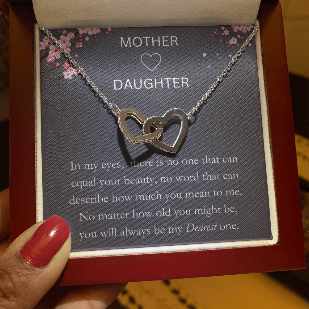 Mother & Daughter - Dearest One - Interlocking Hearts Necklace - Dearly Loved Designs