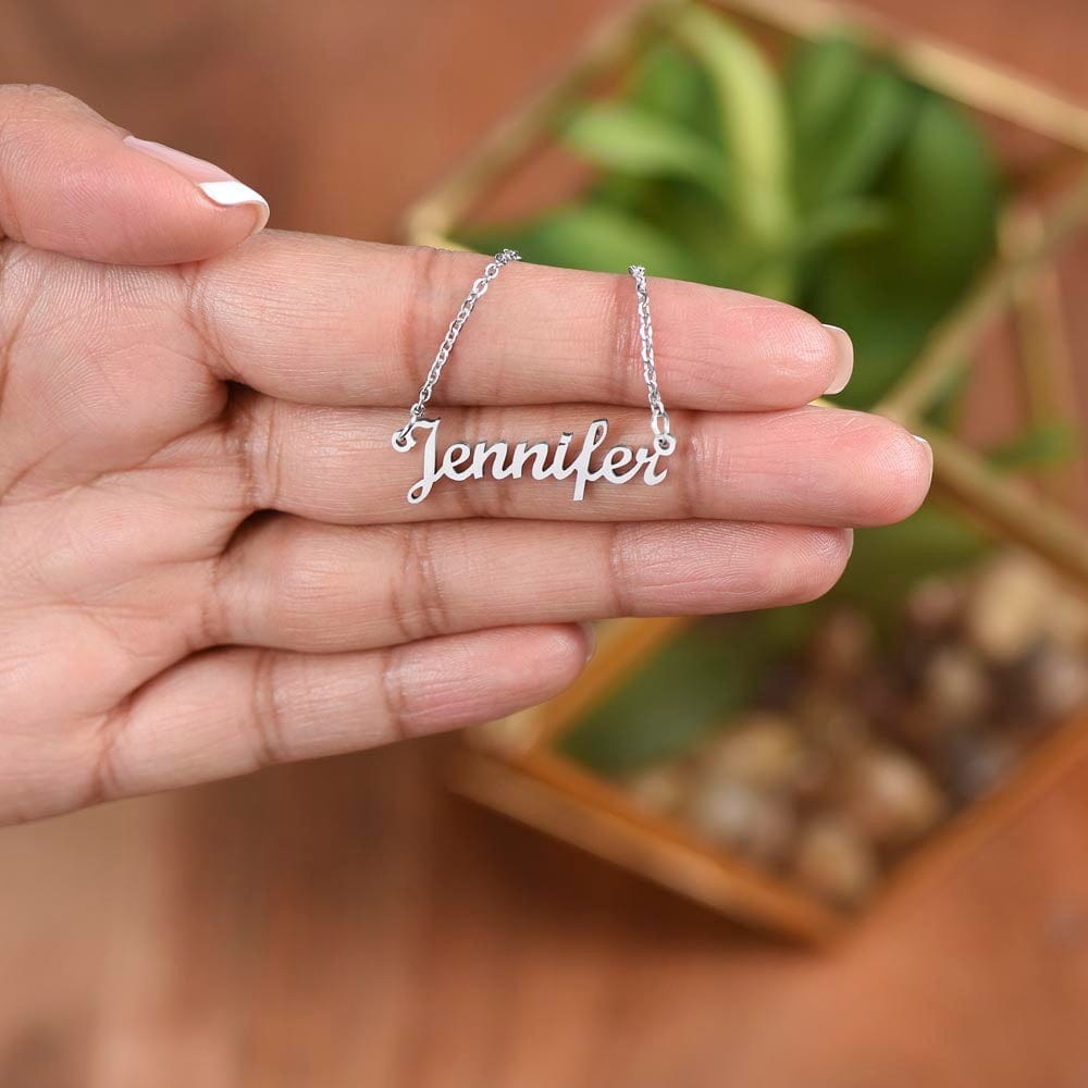 Merry Christmas Granddaughter - Name Necklace - Dearly Loved Designs