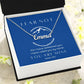 Fear Not, You are Mine - Cursive Style Name Necklace - Blue - Dearly Loved Designs