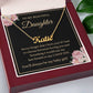 Daughter - Never Forget That I Love You - 18K Gold Custom Name Necklace - Dearly Loved Designs