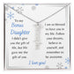 To My Bonus Daughter, Life Gave Me the Gift of You - Custom Vertical Name Necklace - Dearly Loved Designs