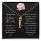 To the Best Bonus Mom, Life Gave Me the Gift of You - Custom Vertical Name Necklace - Dearly Loved Designs