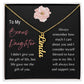 To Bonus Daughter - I will always love and support you. - Vertical Name Necklace - Dearly Loved Designs