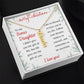 Merry Christmas, Bonus Daughter - Vertical Name Necklace - Dearly Loved Designs