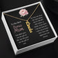 To the Best Bonus Mom, Life Gave Me the Gift of You - Custom Vertical Name Necklace - Dearly Loved Designs