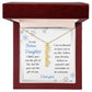 To My Bonus Daughter, Life Gave Me the Gift of You - Custom Vertical Name Necklace - Dearly Loved Designs