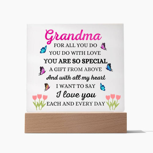 Grandma - You Are So Special - Square Acrylic Plaque