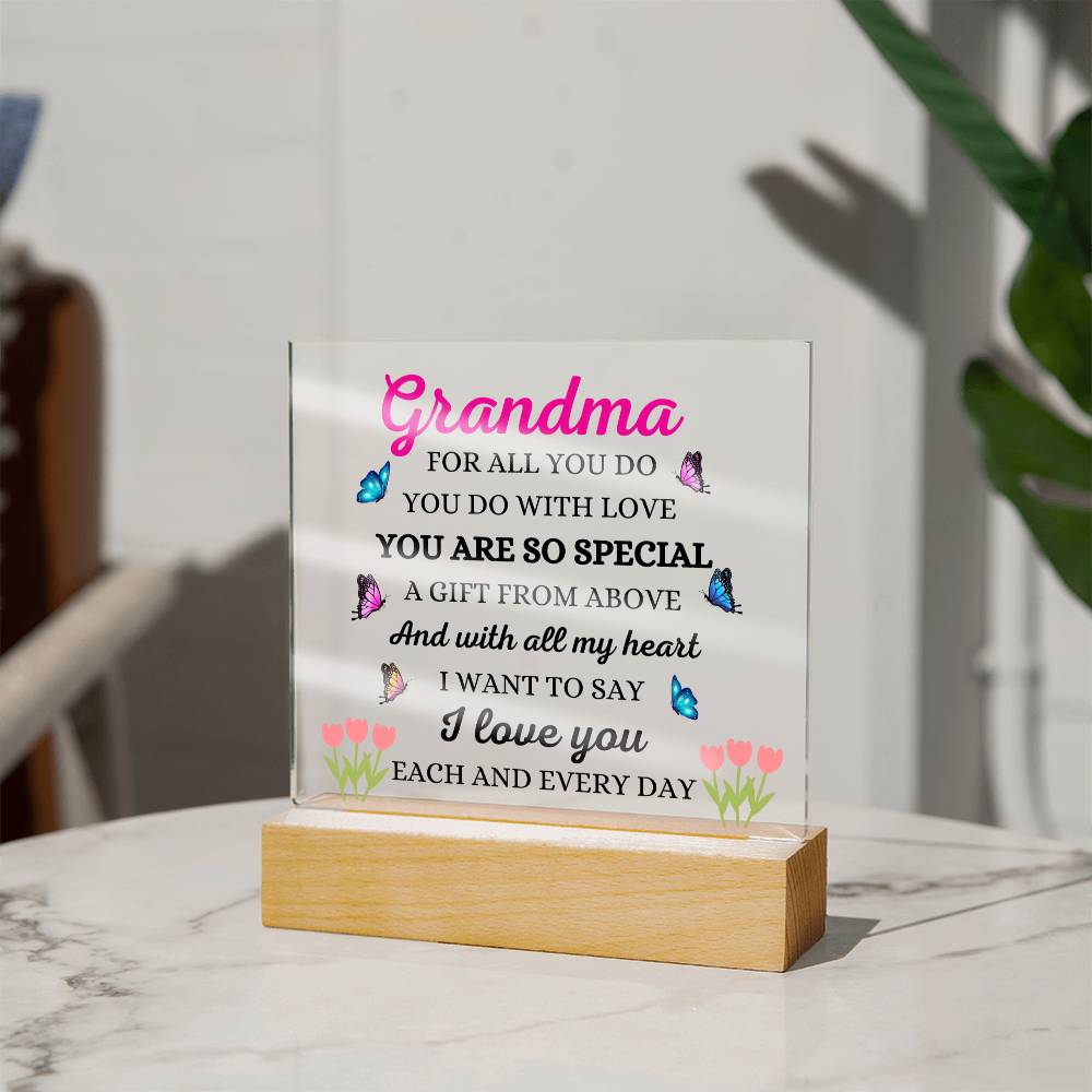 Grandma - You Are So Special - Square Acrylic Plaque