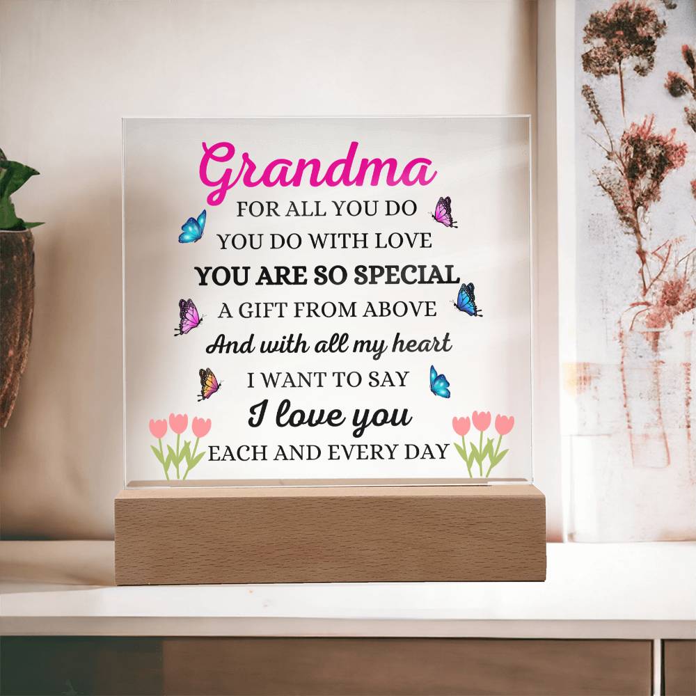 Grandma - You Are So Special - Square Acrylic Plaque