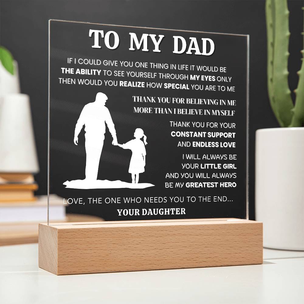 To My Dad, From Daughter - Acrylic Plaque