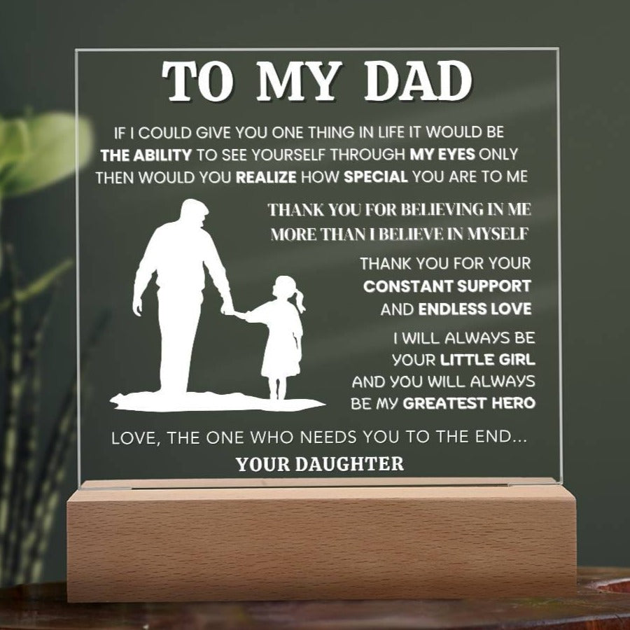 To My Dad, From Daughter - Acrylic Plaque