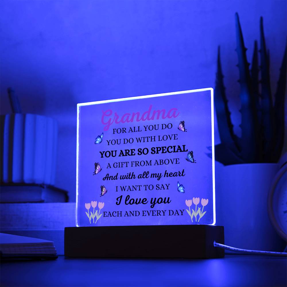 Grandma - You Are So Special - Square Acrylic Plaque