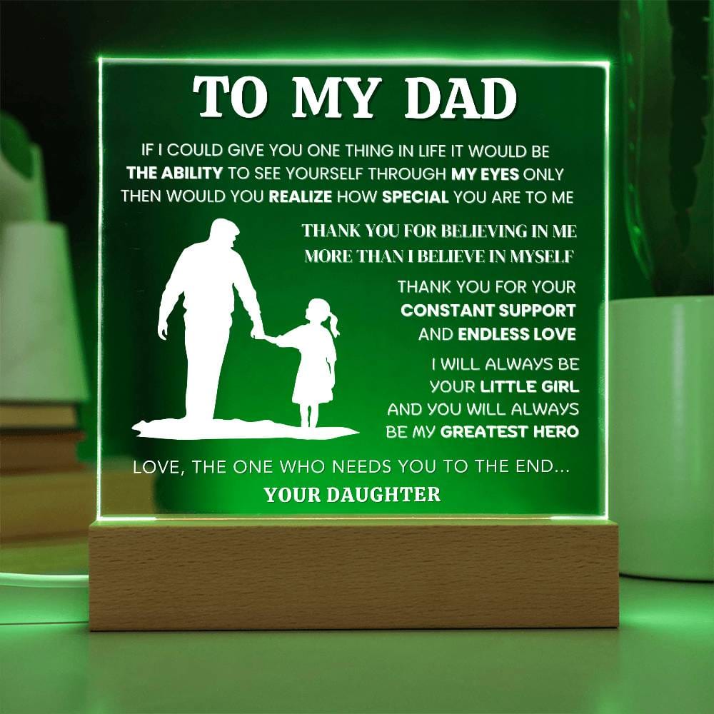 To My Dad, From Daughter - Acrylic Plaque